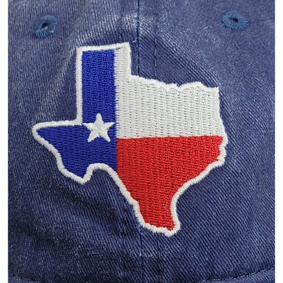 State of Texas Baseball Cap Blue Embroidered Adjustable Distressed Dad Hat OSFA - Picture 6 of 15